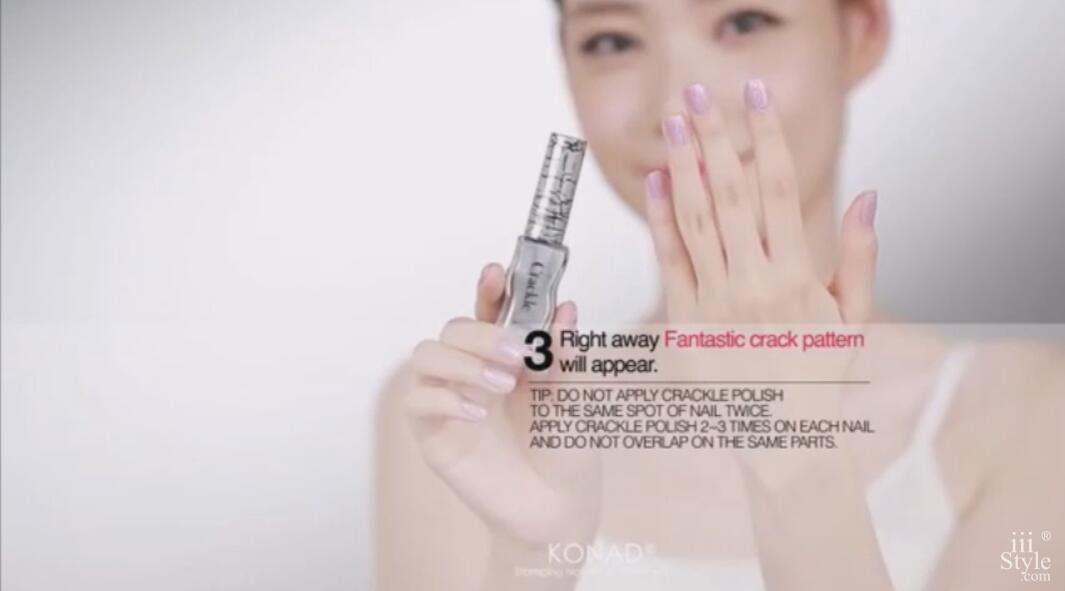 How to use Konad Crackle Nail Instruction (iiistyle.com x LusterBeauty) 