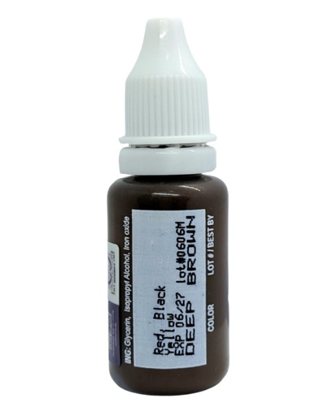 BIOTOUCH Permanent Makeup Micro Pigment Color Cosmetic Tattoo Ink 15ml 0.5oz (Deep Brown)