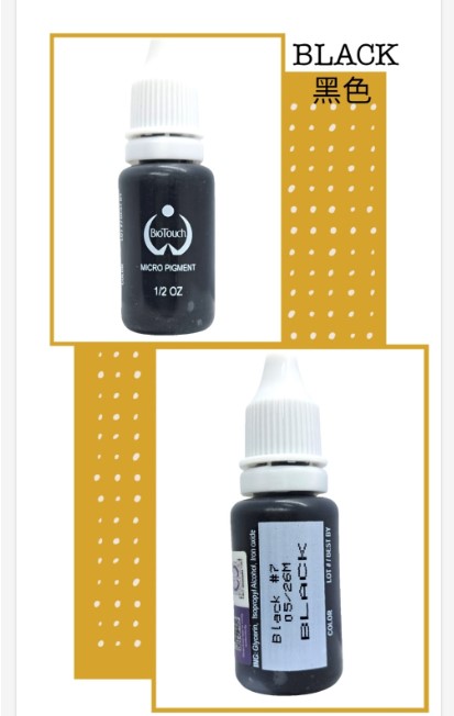 美國 BIOTOUCH 紋眉紋眼線漂唇紋繡眉紋唇改唇色料 15ml 0.5oz (Black 烏黑)