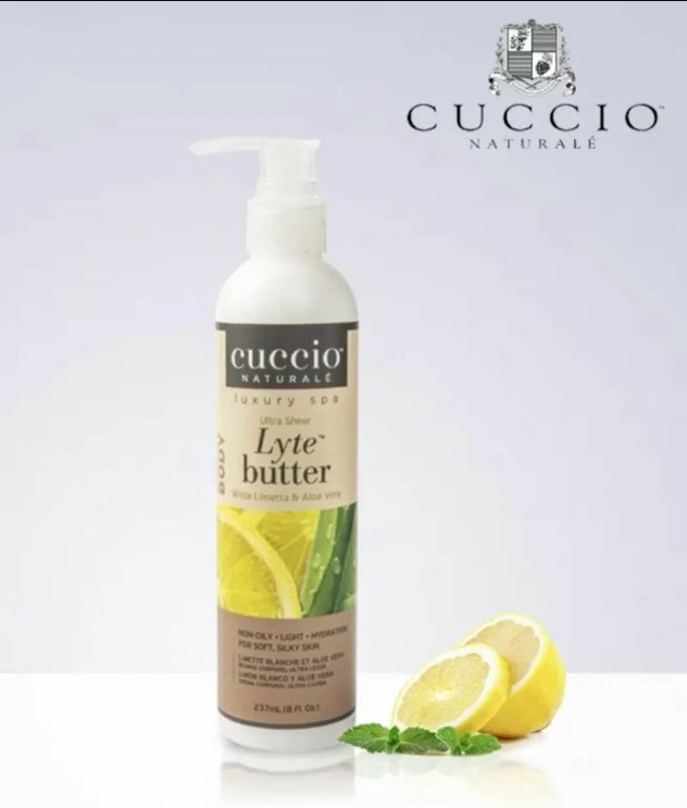 Cuccio - Cuccio C3280 Lyte 白檸檬蘆薈身體及手腳部清乳霜 237ml 8oz (新包裝) (開封後36個月)