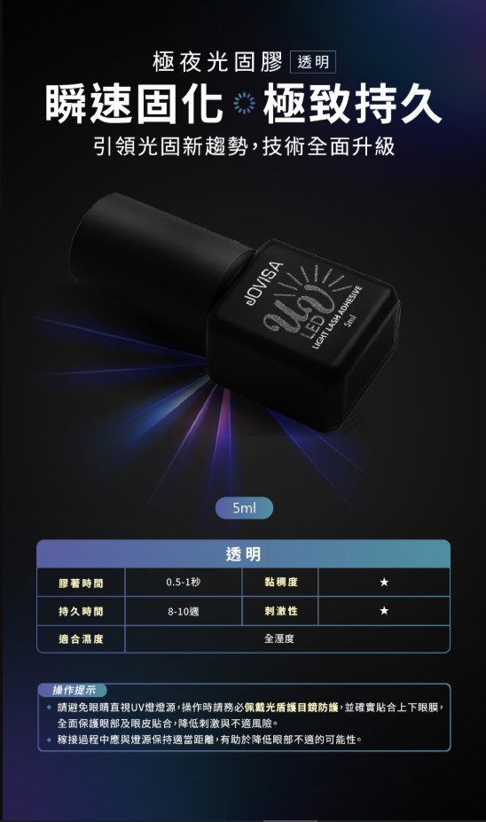 JOVISA 極夜光固膠 透明 5ml