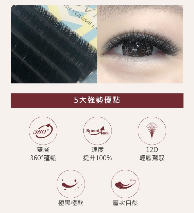 Jovisa Flash X Volume 極秒X睫毛 0.05 C 捲度 10+11mm 長度 每排約1400根