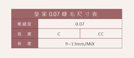 Taiwan JOVISA Yates Royal 0.07 Brown Series Eyelashes CC 0.07 Volume 12MM length【 BROWN】