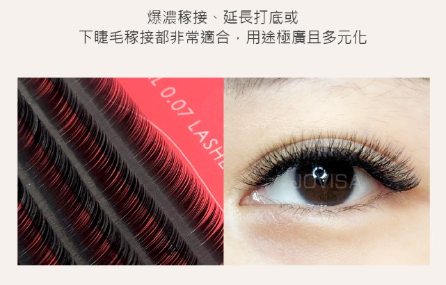 台灣 JOVISA 邑軒 皇家0.07系列睫毛 J 捲度 10MM 長度