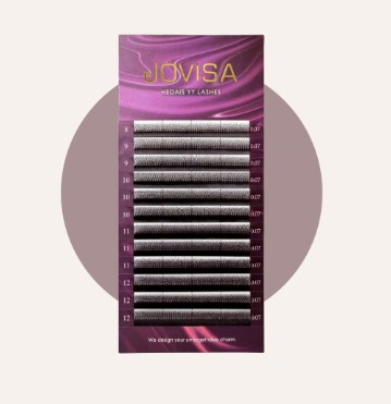 JOVISA 6D 朵毛稼接 -【赫黛絲0.07】睫毛 CC卷度 MIX長度▸黑色◂