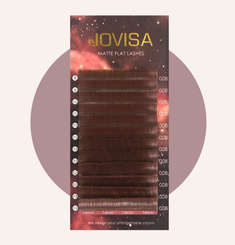 JOVISA 星棕魅影睫毛 0.08 扁毛 C MIX▸咖啡◂  